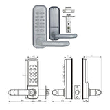 NNEDPE Push Button Digital Combination Security Door Lock