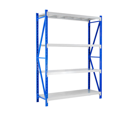 NNEDPE 1 Bay Garage Storage Steel Rack Long Span Shelving 2.0m-wide 800kg