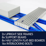 NNEDPE 1 Bay Garage Storage Steel Rack Long Span Shelving 2.0m-wide 800kg