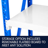 NNEDPE 2 Bay Garage Storage Steel Rack Shelving 3.0m 800kg