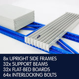 NNEDPE 4 Bay Garage Storage Steel Rack Shelving 6.0m 800kg