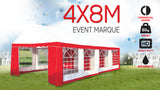 NNEDPE Wallaroo 4x8 Outdoor Event Marquee Tent Red-White