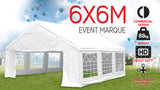 NNEDPE Wallaroo 6x6m Outdoor Event Marquee Gazebo Party Wedding Tent - White