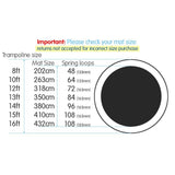NNEDPE New 14ft Replacement Trampoline Mat Jumping Round Outdoor Spring Loops
