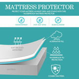 NNEIDS Fitted Waterproof Bed Mattress Protectors Covers Double