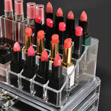 NNEIDS 10 Drawers Makeup Organizer Storage Jewellery Box Clear Acrylic