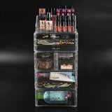 NNEIDS 10 Drawers Makeup Organizer Storage Jewellery Box Clear Acrylic