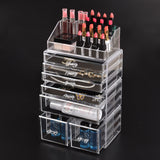 NNEIDS Cosmetic 7 Drawer Makeup Organizer Storage Jewellery Holder Box Acrylic Display