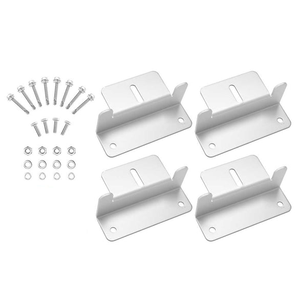 NNEDSZ 4PCS Solar Panel Z Brackets Aluminum Mounting Set For Flat Curved Roof