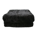 NNEDPE Laura Hill 600GSM Faux Mink Blanket Double-Sided Queen Size - Black