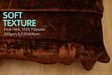 NNEDPE 600GSM Large Double-Sided Faux Mink Blanket - Chocolate