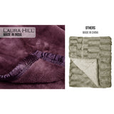NNEDPE Laura Hill 600GSM Large Double-Sided Faux Mink Blanket - Purple
