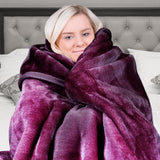 NNEDPE Laura Hill 600GSM Large Double-Sided Faux Mink Blanket - Purple