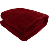 NNEDPE Laura Hill 600GSM Faux Mink Blanket Double-Sided Queen Size - Wine Red