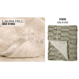 NNEDPE Laura Hill Faux Mink Blanket 800GSM Heavy Double-Sided - Beige