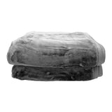 NNEDPE Laura Hill Faux Mink Blanket 800GSM Heavy Double-Sided - Silver