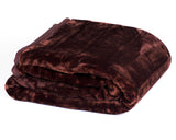 NNEDPE Laura Hill 800GSM Heavy Double-Sided Faux Mink Blanket - Chocolate