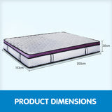 NNEDPE Laura Hill Euro Top Spring Pocket Mattress Queen - 30cm