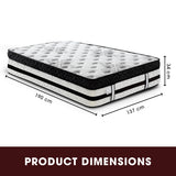NNEDPE Laura Hill Double Mattress  with Euro Top - 34cm