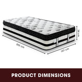 NNEDPE Laura Hill King Single Mattress  with Euro Top - 34cm
