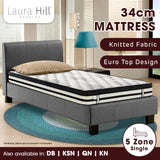 NNEDPE Laura Hill Single Mattress  with Euro Top - 34cm