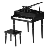 NNECW 30-Key Classic Baby Grand Piano with Bench &amp Music Rack-Black