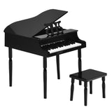 NNECW 30-Key Classic Baby Grand Piano with Bench &amp Music Rack-Black