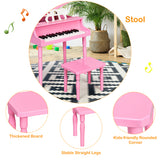 NNECW 30-Key Classic Baby Grand Piano with Bench &amp Music Rack-Pink