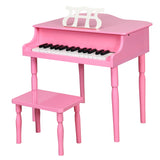 NNECW 30-Key Classic Baby Grand Piano with Bench &amp Music Rack-Pink