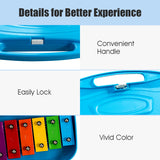 NNECW 25 Note Xylophone with suitcase-like outlook for Kids-Blue