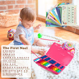 NNECW 25 Note Xylophone with suitcase-like outlook for Kids-Pink