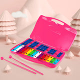 NNECW 25 Note Xylophone with suitcase-like outlook for Kids-Pink