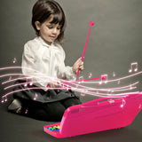 NNECW 25 Note Xylophone with suitcase-like outlook for Kids-Pink