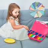NNECW 25 Note Xylophone with suitcase-like outlook for Kids-Pink