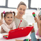 NNECW 25 Note Xylophone with suitcase-like outlook for Kids-Red