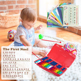 NNECW 25 Note Xylophone with suitcase-like outlook for Kids-Red