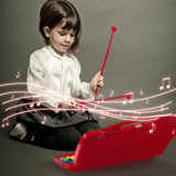 NNECW 25 Note Xylophone with suitcase-like outlook for Kids-Red