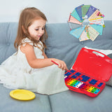 NNECW 25 Note Xylophone with suitcase-like outlook for Kids-Red