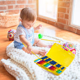 NNECW 25 Note Xylophone with suitcase-like outlook for Kids-Yellow