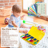 NNECW 25 Note Xylophone with suitcase-like outlook for Kids-Yellow