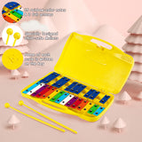 NNECW 25 Note Xylophone with suitcase-like outlook for Kids-Yellow