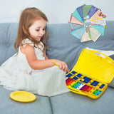 NNECW 25 Note Xylophone with suitcase-like outlook for Kids-Yellow