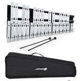 NNECW 30 Note Glockenspiel Xylophone with Wood Base and Metal Keys for Kids