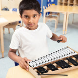 NNECW 27 Notes Glockenspiel Xylophone with Wooden Base for Kids