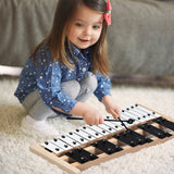 NNECW 27 Notes Glockenspiel Xylophone with Wooden Base for Kids