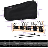 NNECW 27 Notes Glockenspiel Xylophone with Wooden Base for Kids