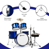 NNECW 5-Piece Junior Drum Set For Kids -Blue