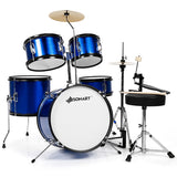 NNECW 5-Piece Junior Drum Set For Kids -Blue