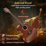 NNECW 104 cm Cutaway Folk Standard Full Size 6 String Guitar for Beginner Adults
