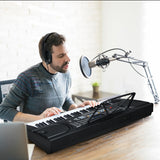 NNECW 61-Key Electric Piano Keyboard with Microphone Headphone